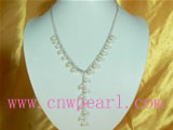 elegant 6-7mm white rice freshwater pearl necklace